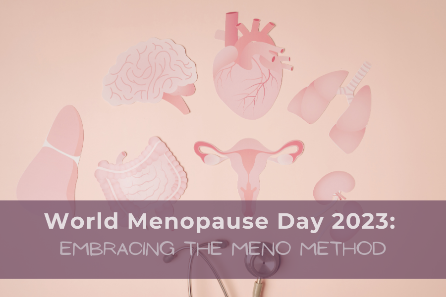 Picture of womans heart, ovaries, lungs for world menopause day 2023